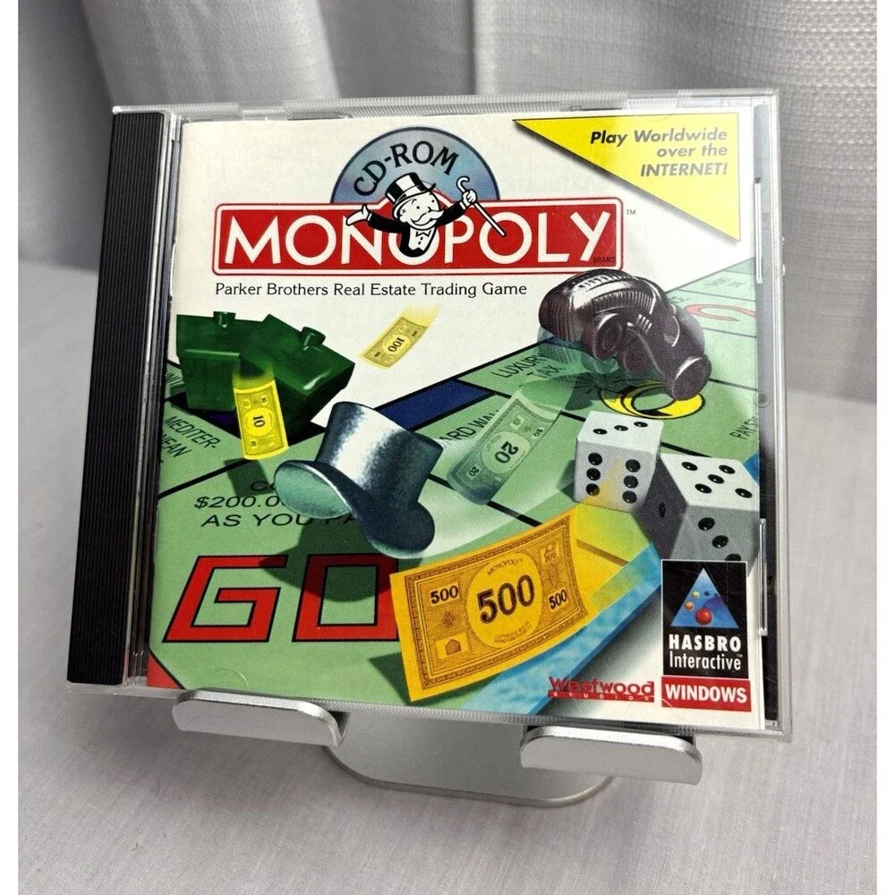 Hasbro Interactive Monopoly PC CD-ROM Windows Board Game Multiplayer Online
